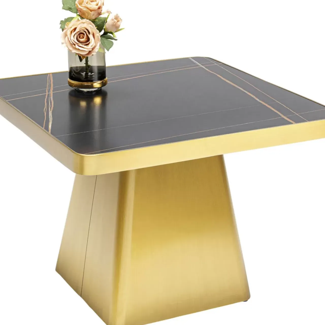 Tische-KARE Design Couchtisch Miler Gold 80X80Cm