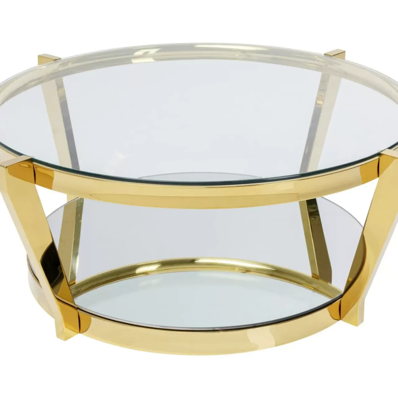 Tische-KARE Design Couchtisch Monocolo Gold O90