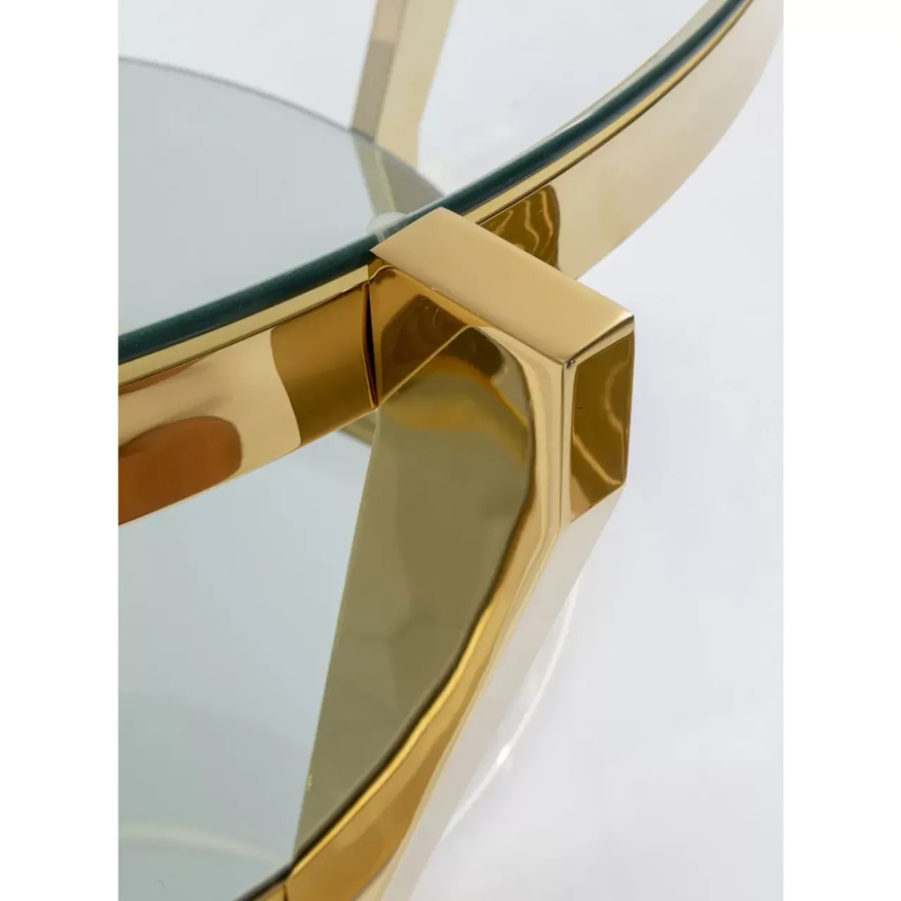 Tische-KARE Design Couchtisch Monocolo Gold O90