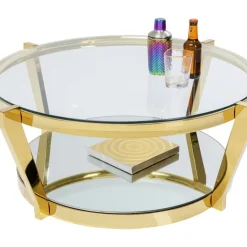 Tische-KARE Design Couchtisch Monocolo Gold O90
