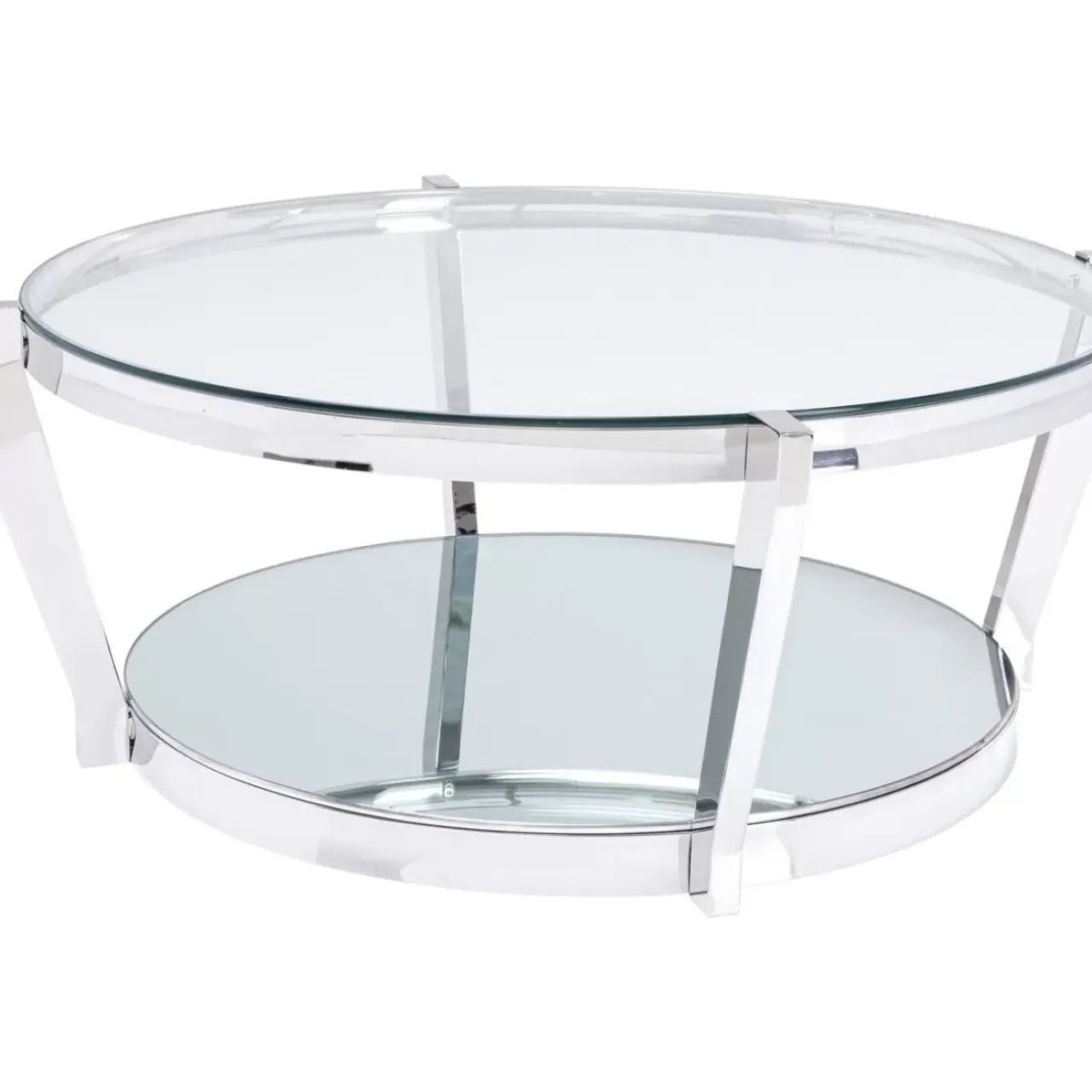 Tische-KARE Design Couchtisch Monocolo Silber O90
