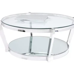 Tische-KARE Design Couchtisch Monocolo Silber O90