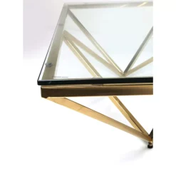 Tische-KARE Design Couchtisch Network Gold 105X105Cm