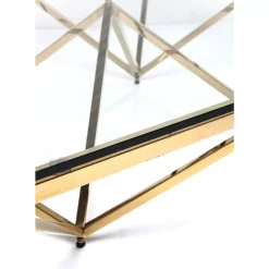 Tische-KARE Design Couchtisch Network Gold 105X105Cm