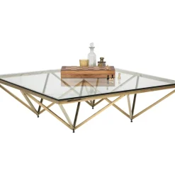 Tische-KARE Design Couchtisch Network Gold 105X105Cm