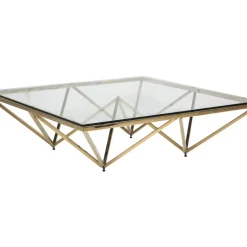 Tische-KARE Design Couchtisch Network Gold 105X105Cm