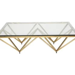 Tische-KARE Design Couchtisch Network Gold 105X105Cm