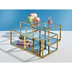 Tische-KARE Design Couchtisch Orion Gold (4/Set)