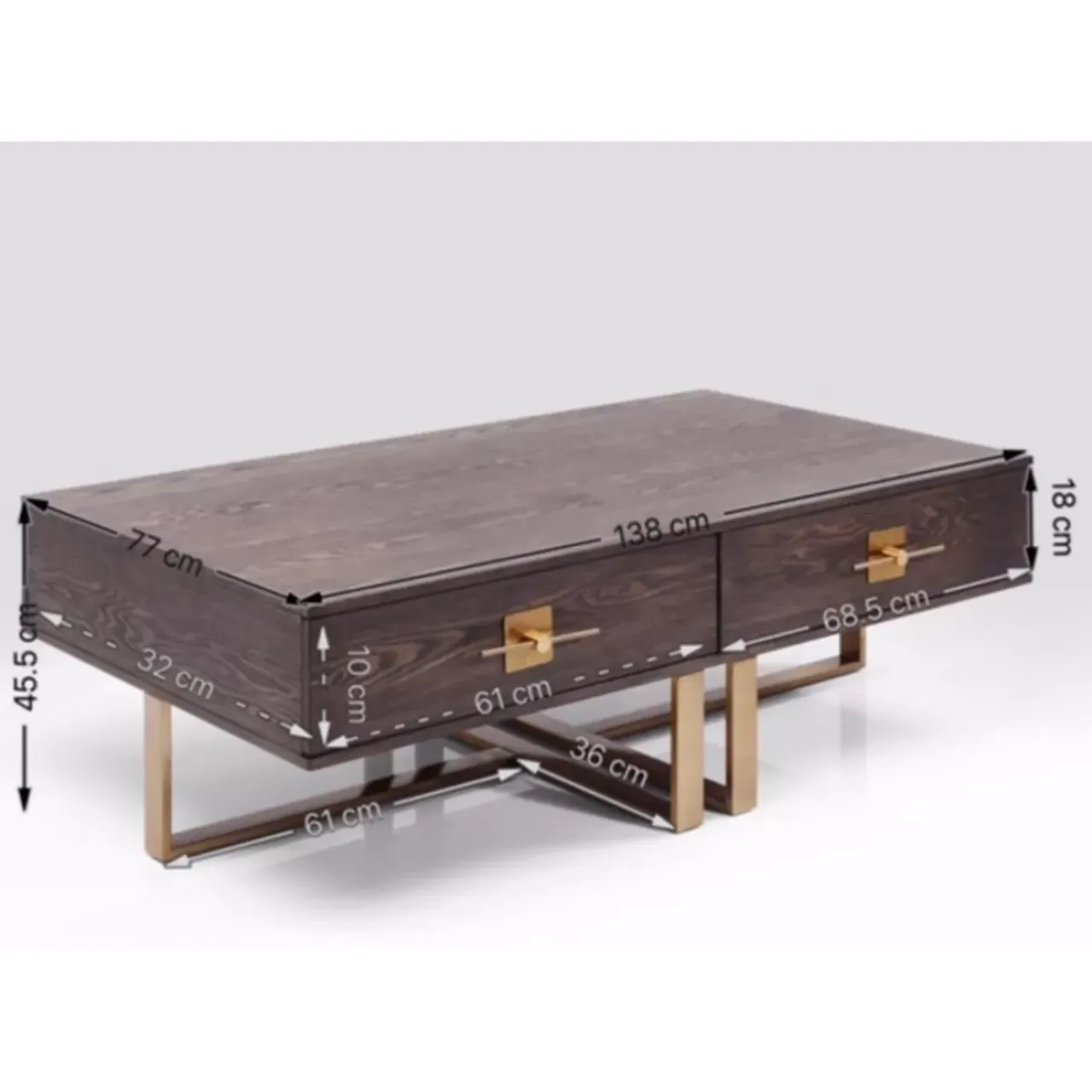 Tische-KARE Design Couchtisch Osaka 138X77Cm