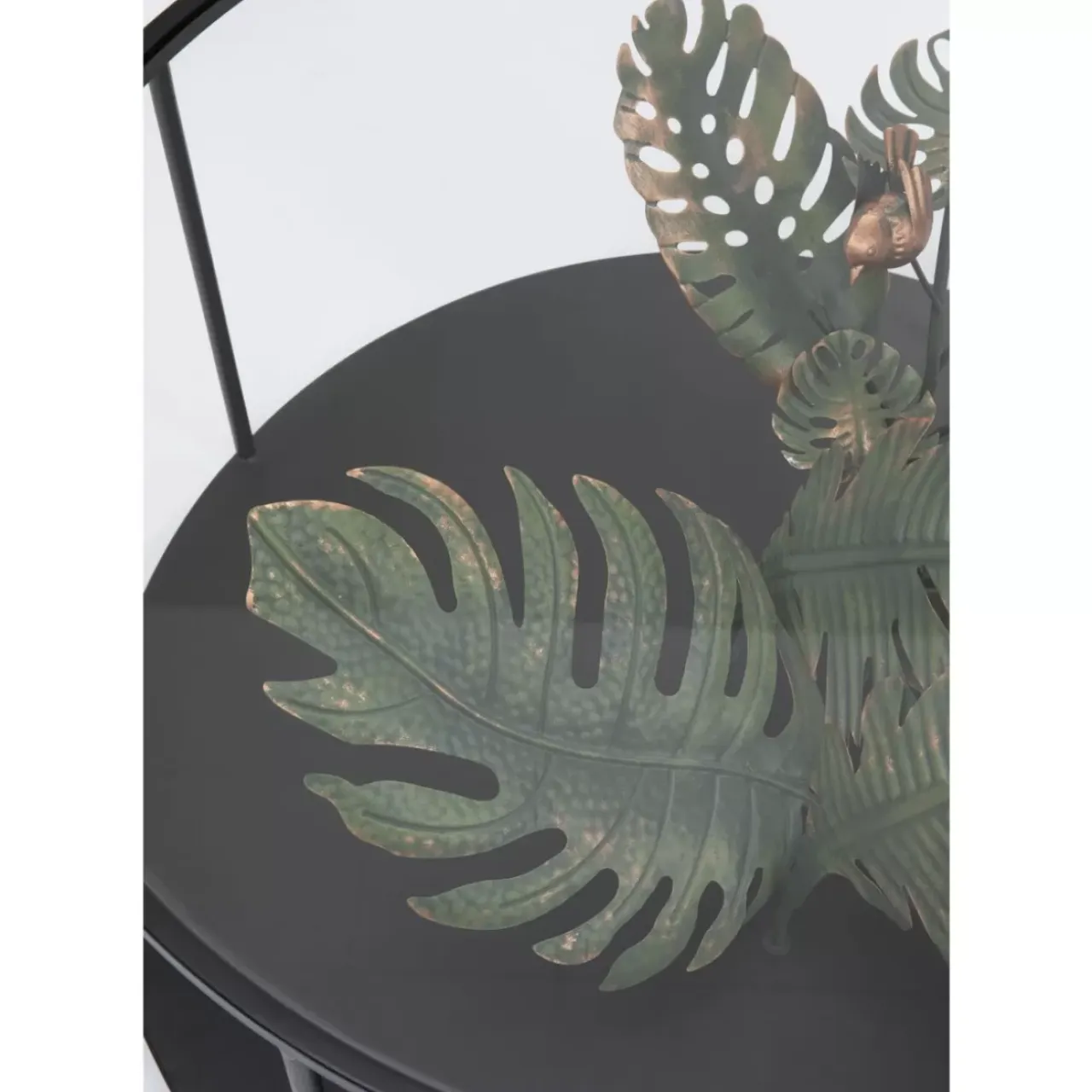 Tische-KARE Design Couchtisch Palms Schwarz O80Cm