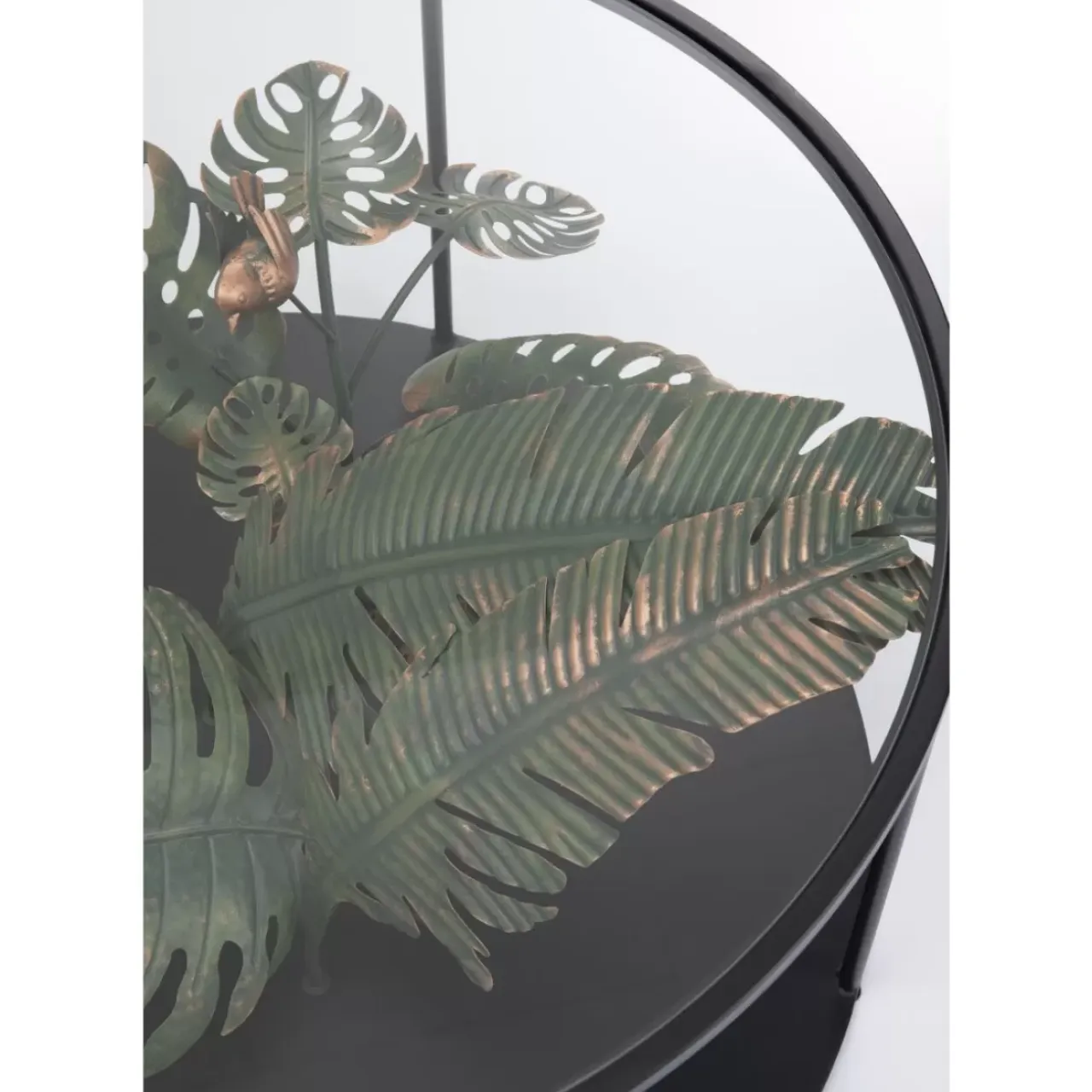 Tische-KARE Design Couchtisch Palms Schwarz O80Cm