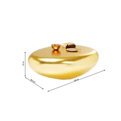 Tische-KARE Design Couchtisch Pebble Gold 122X96