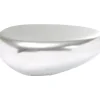 Tische-KARE Design Couchtisch Pebble Silber 122X96
