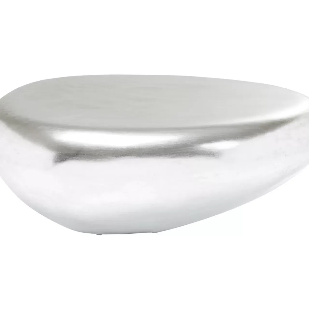 Tische-KARE Design Couchtisch Pebble Silber 122X96