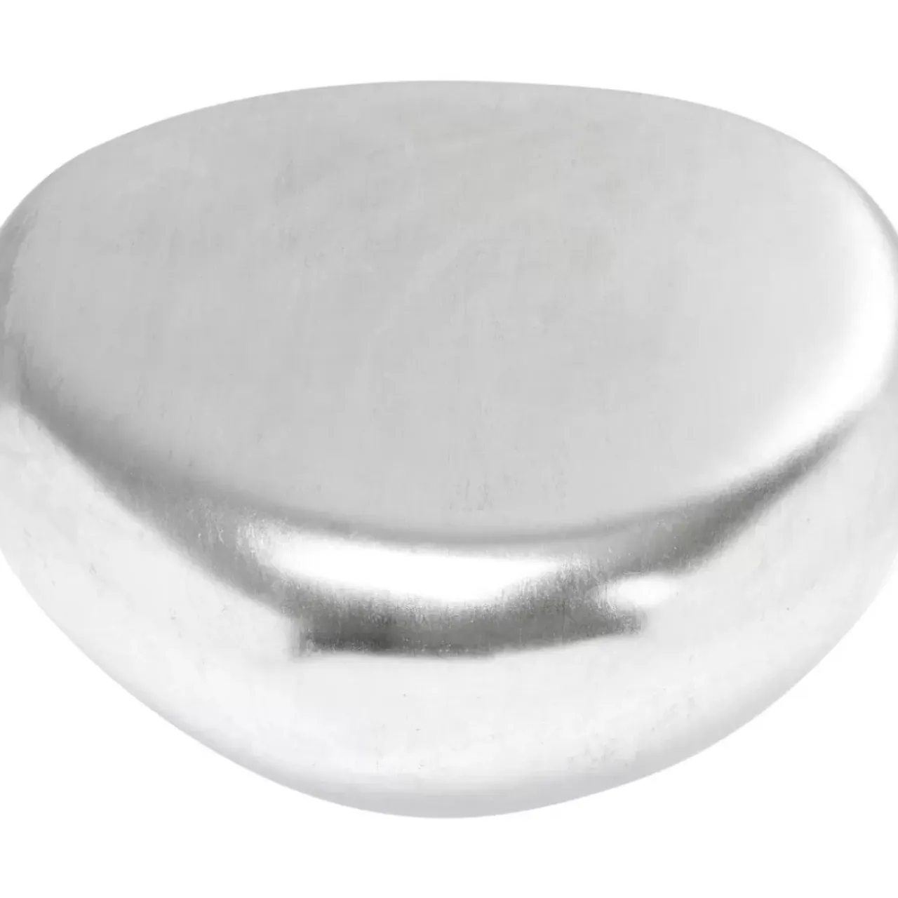 Tische-KARE Design Couchtisch Pebble Silber 122X96