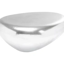 Tische-KARE Design Couchtisch Pebble Silber 122X96