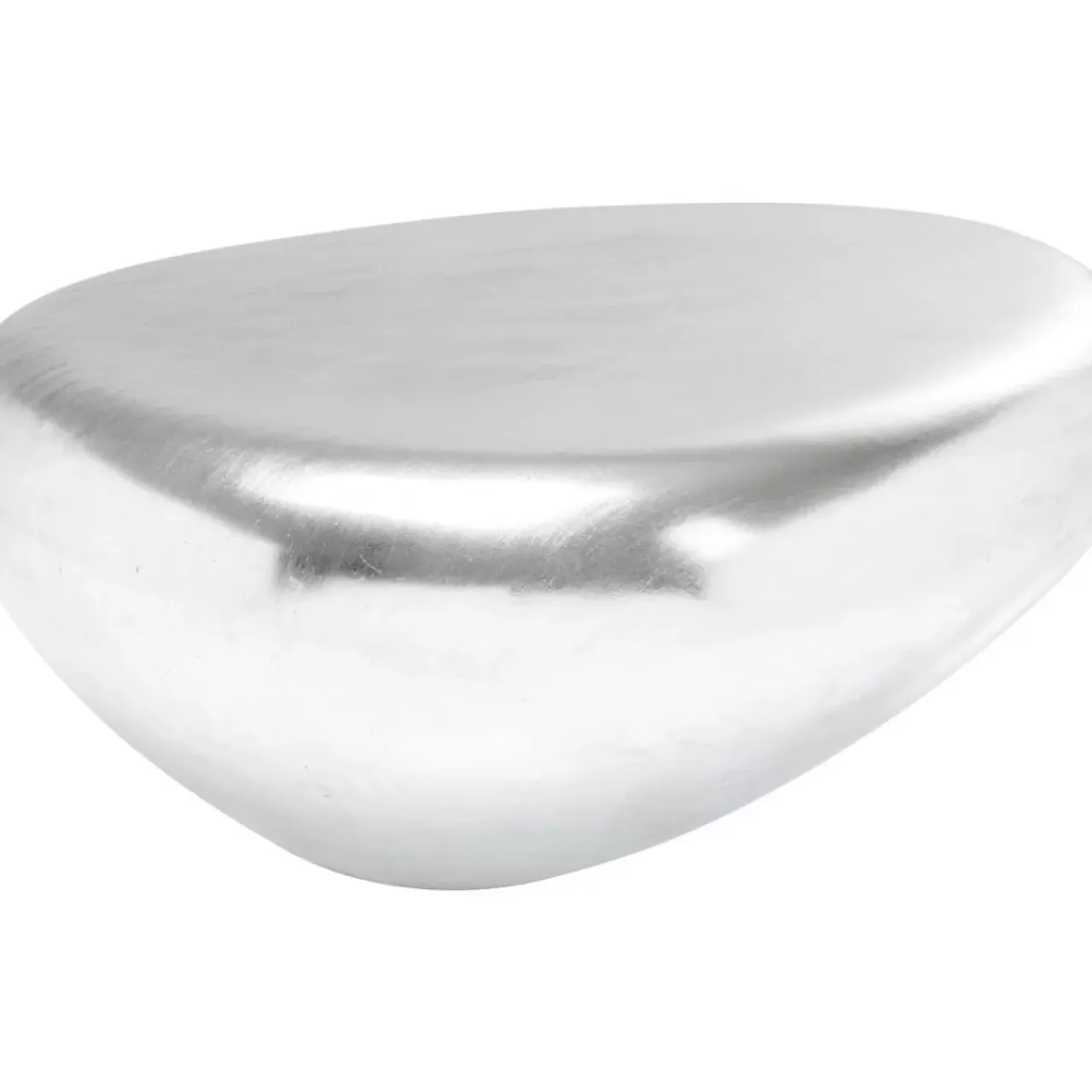 Tische-KARE Design Couchtisch Pebble Silber 122X96