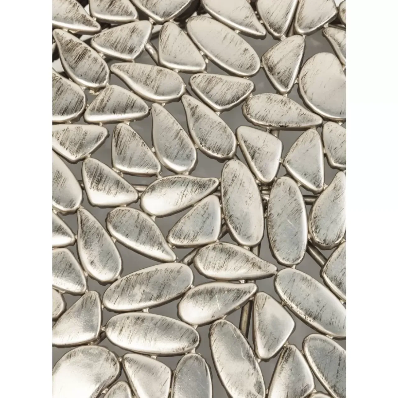 Tische-KARE Design Couchtisch Pebbles Deluxe Silber (2/Set)