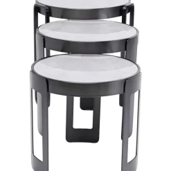 Tische-KARE Design Couchtisch Perelli Schwarz (3/Set)