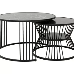 Tische-KARE Design Couchtisch Roma Schwarz (2/Set)