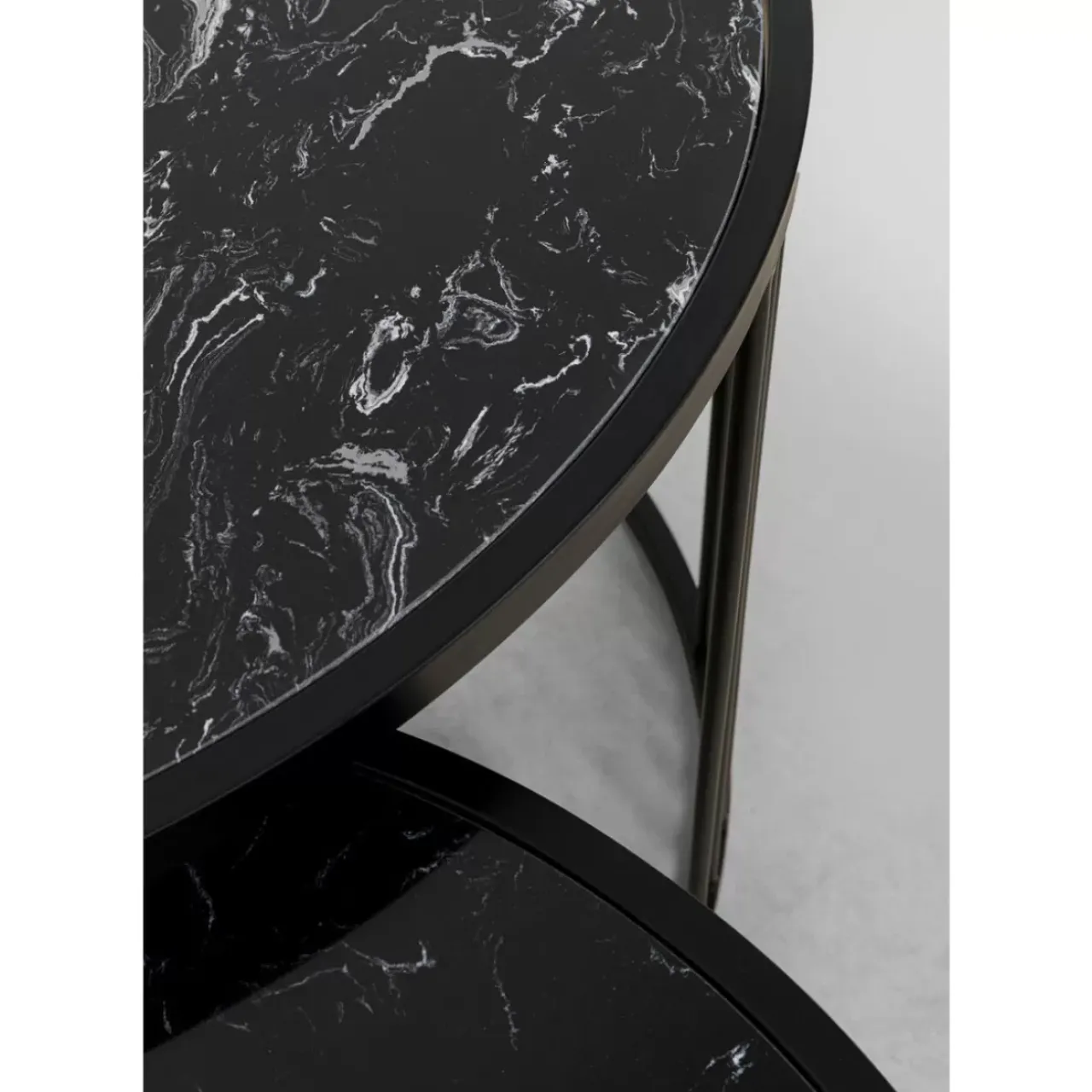 Tische-KARE Design Couchtisch Roma Schwarz (2/Set)
