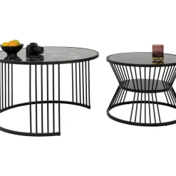 Tische-KARE Design Couchtisch Roma Schwarz (2/Set)