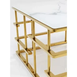 Tische-KARE Design Couchtisch Rome Gold 130X70Cm