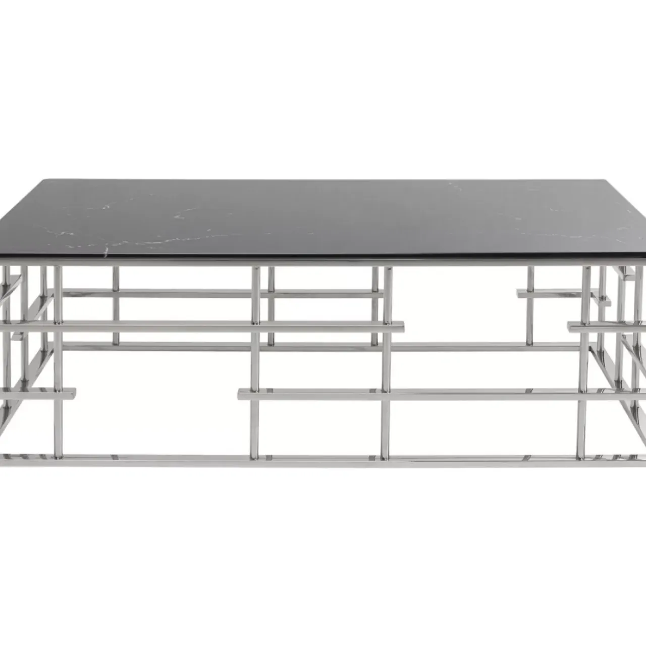 Tische-KARE Design Couchtisch Rome Silber 130X70Cm