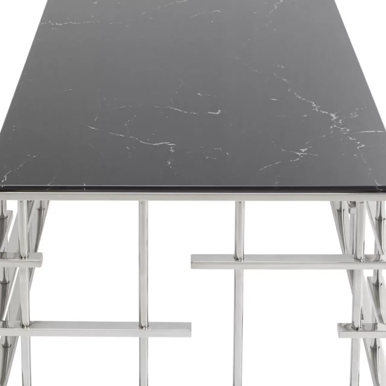 Tische-KARE Design Couchtisch Rome Silber 130X70Cm