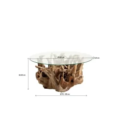Tische-KARE Design Couchtisch Roots O100Cm