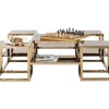 Tische-KARE Design Couchtisch Steps Gold 120X120Cm