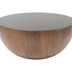 Tische-KARE Design Couchtisch Tear Drops Walnuss O80Cm
