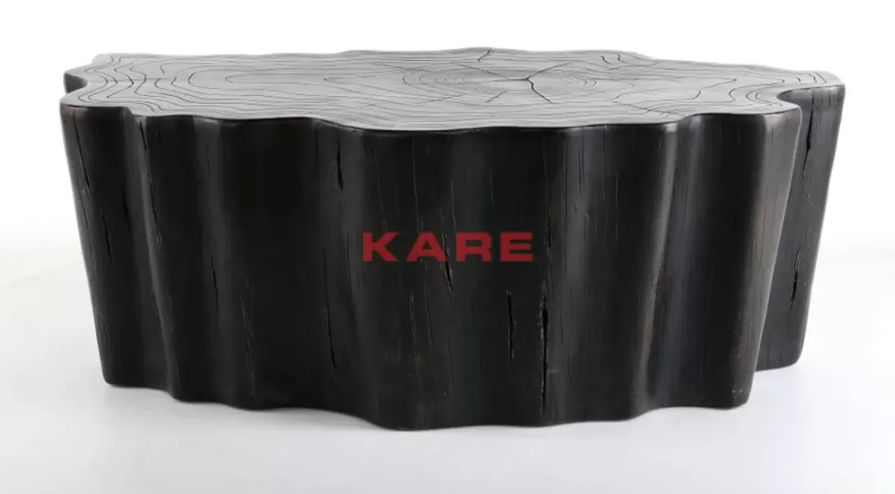 Tische-KARE Design Couchtisch Tree Stump Schwarz 119X68Cm