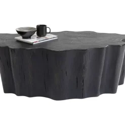 Tische-KARE Design Couchtisch Tree Stump Schwarz 119X68Cm