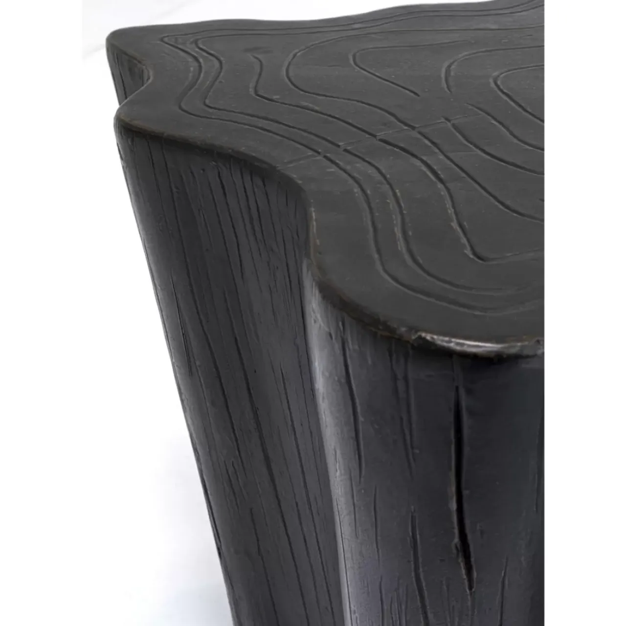 Tische-KARE Design Couchtisch Tree Stump Schwarz 119X68Cm