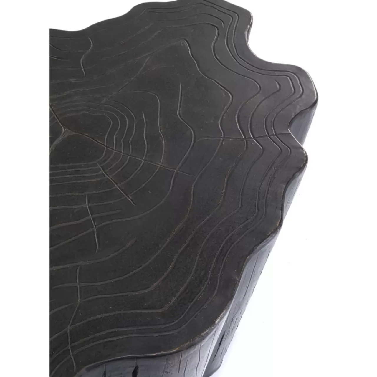 Tische-KARE Design Couchtisch Tree Stump Schwarz 119X68Cm