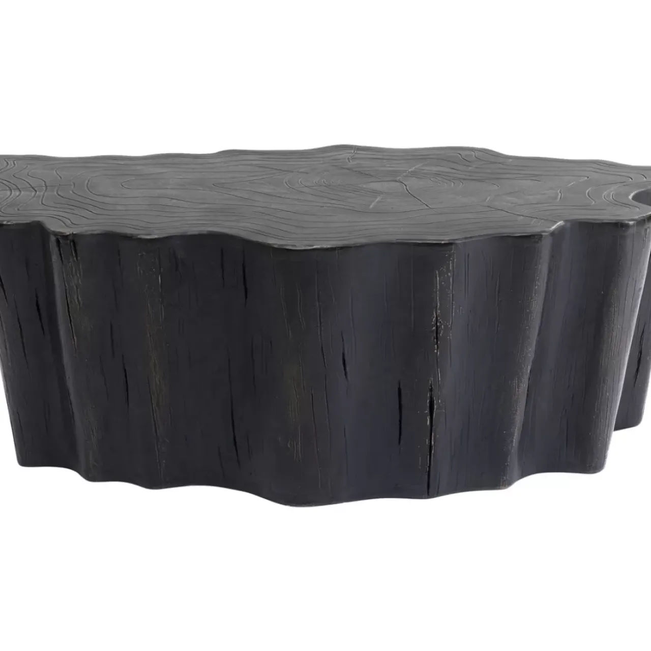 Tische-KARE Design Couchtisch Tree Stump Schwarz 119X68Cm