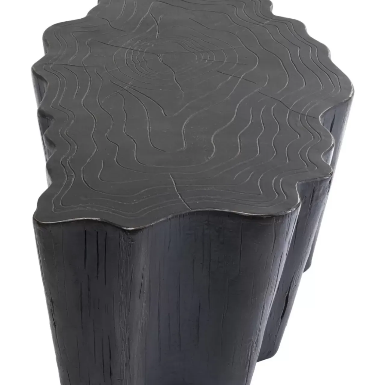 Tische-KARE Design Couchtisch Tree Stump Schwarz 119X68Cm