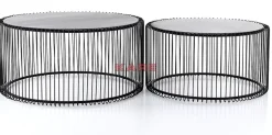 Tische-KARE Design Couchtisch Wire Black (2/Set)