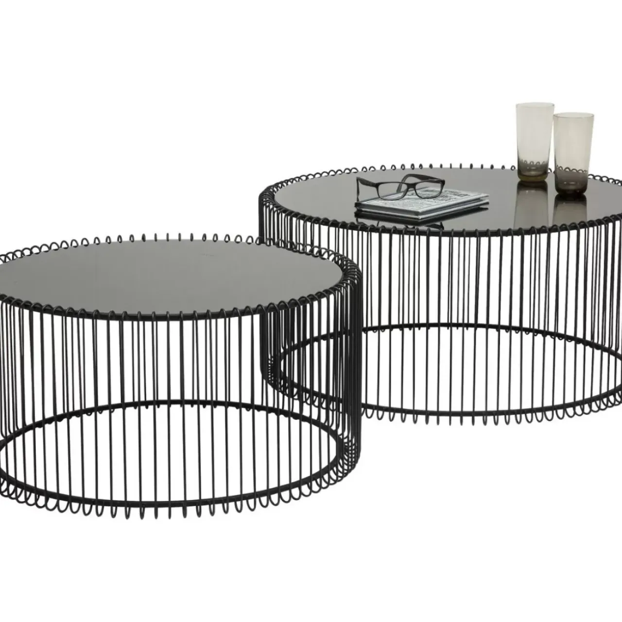 Tische-KARE Design Couchtisch Wire Black (2/Set)