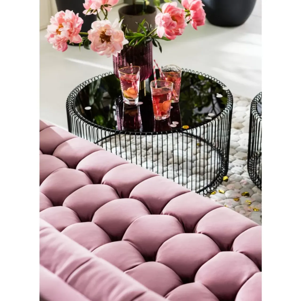 Tische-KARE Design Couchtisch Wire Black (2/Set)