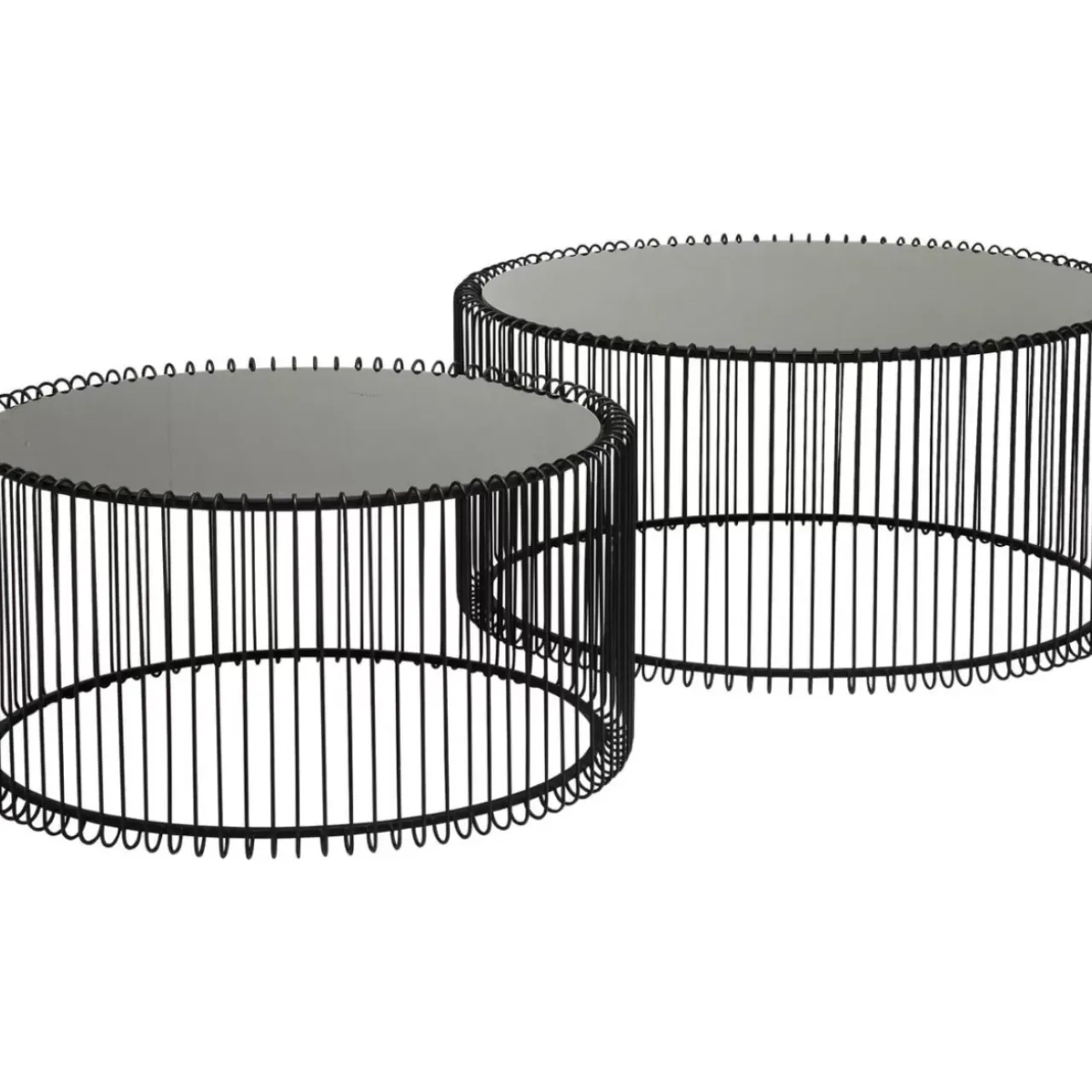 Tische-KARE Design Couchtisch Wire Black (2/Set)