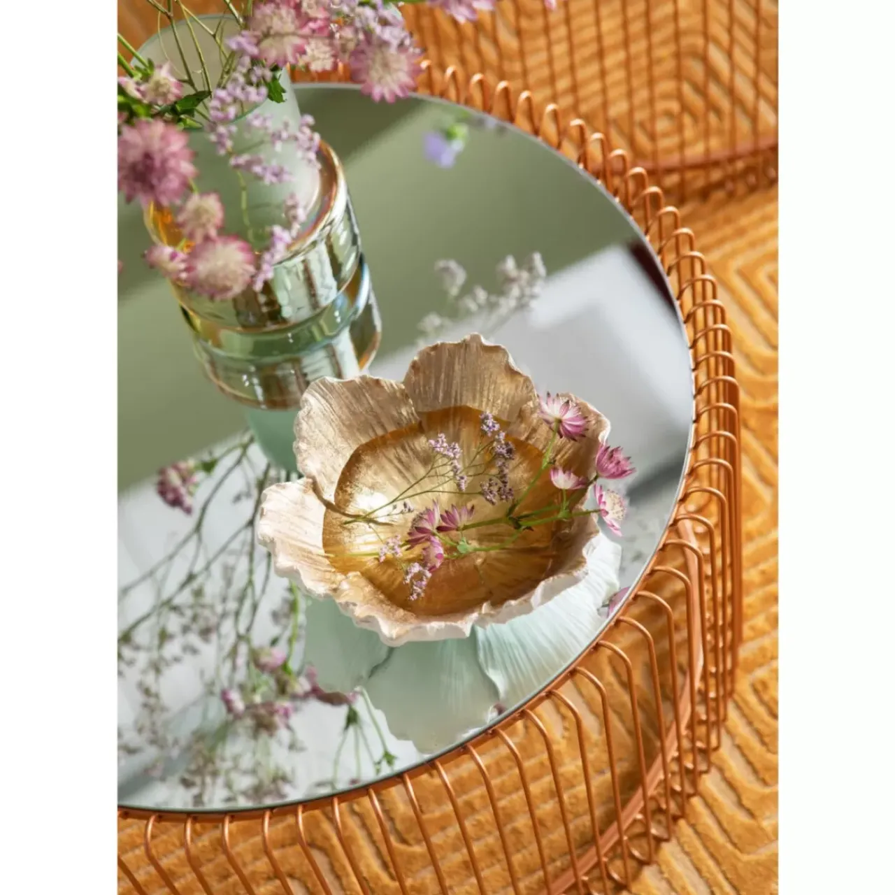 Tische-KARE Design Couchtisch Wire Copper (2/Set)