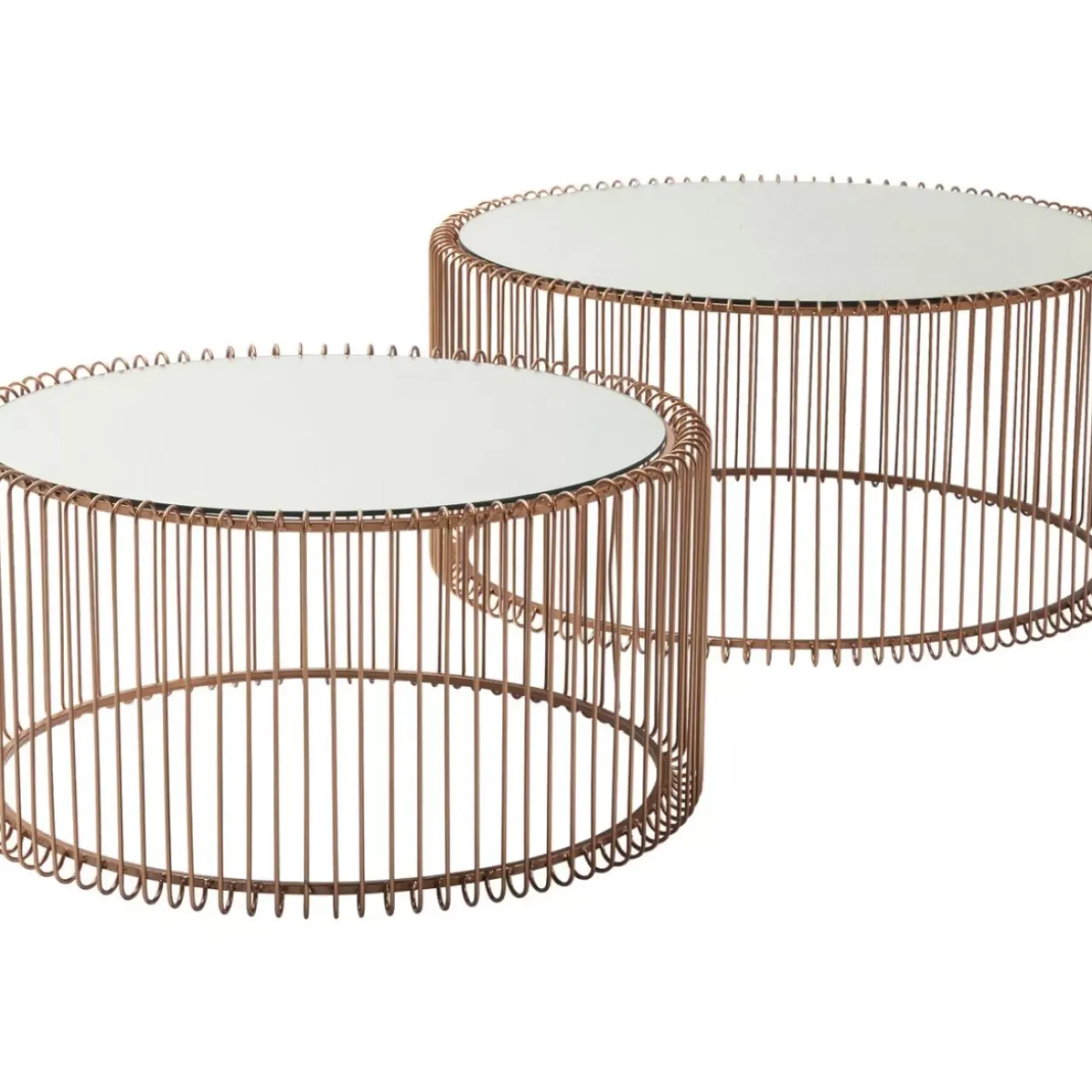 Tische-KARE Design Couchtisch Wire Copper (2/Set)