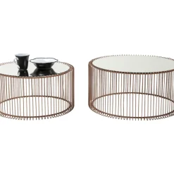 Tische-KARE Design Couchtisch Wire Copper (2/Set)