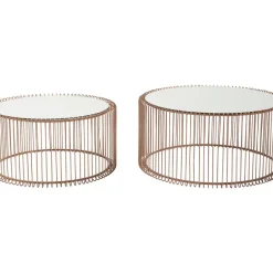 Tische-KARE Design Couchtisch Wire Copper (2/Set)