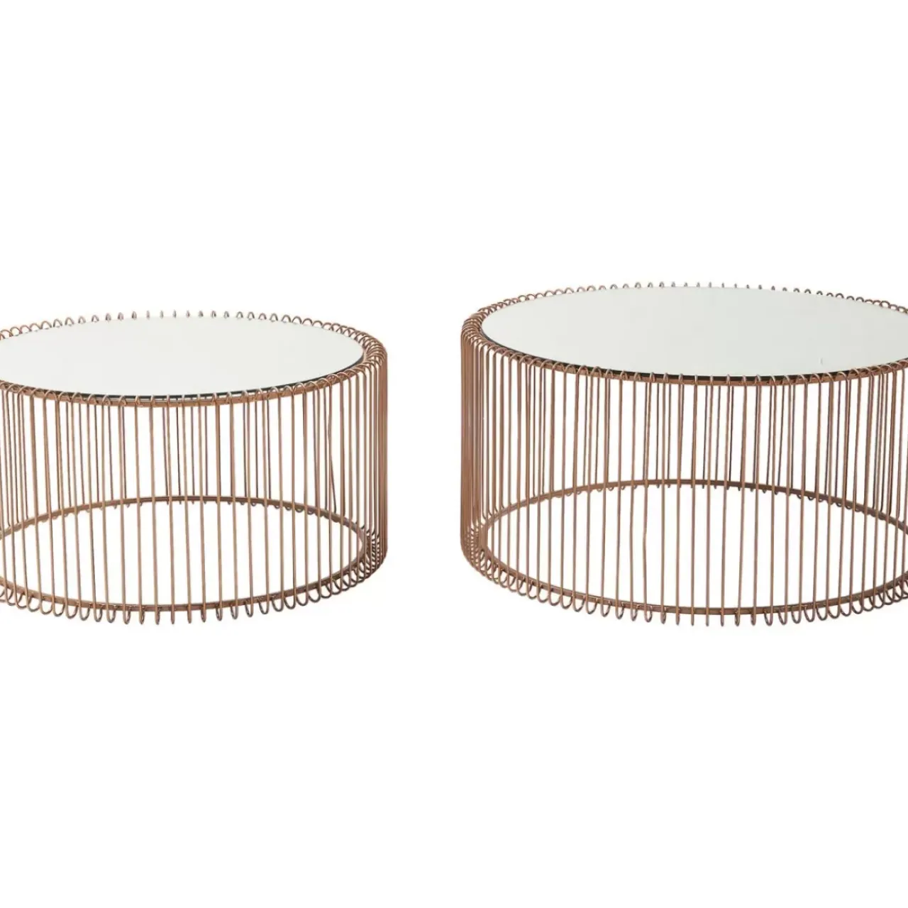 Tische-KARE Design Couchtisch Wire Copper (2/Set)