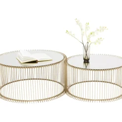 Tische-KARE Design Couchtisch Wire Messing (2/Set)