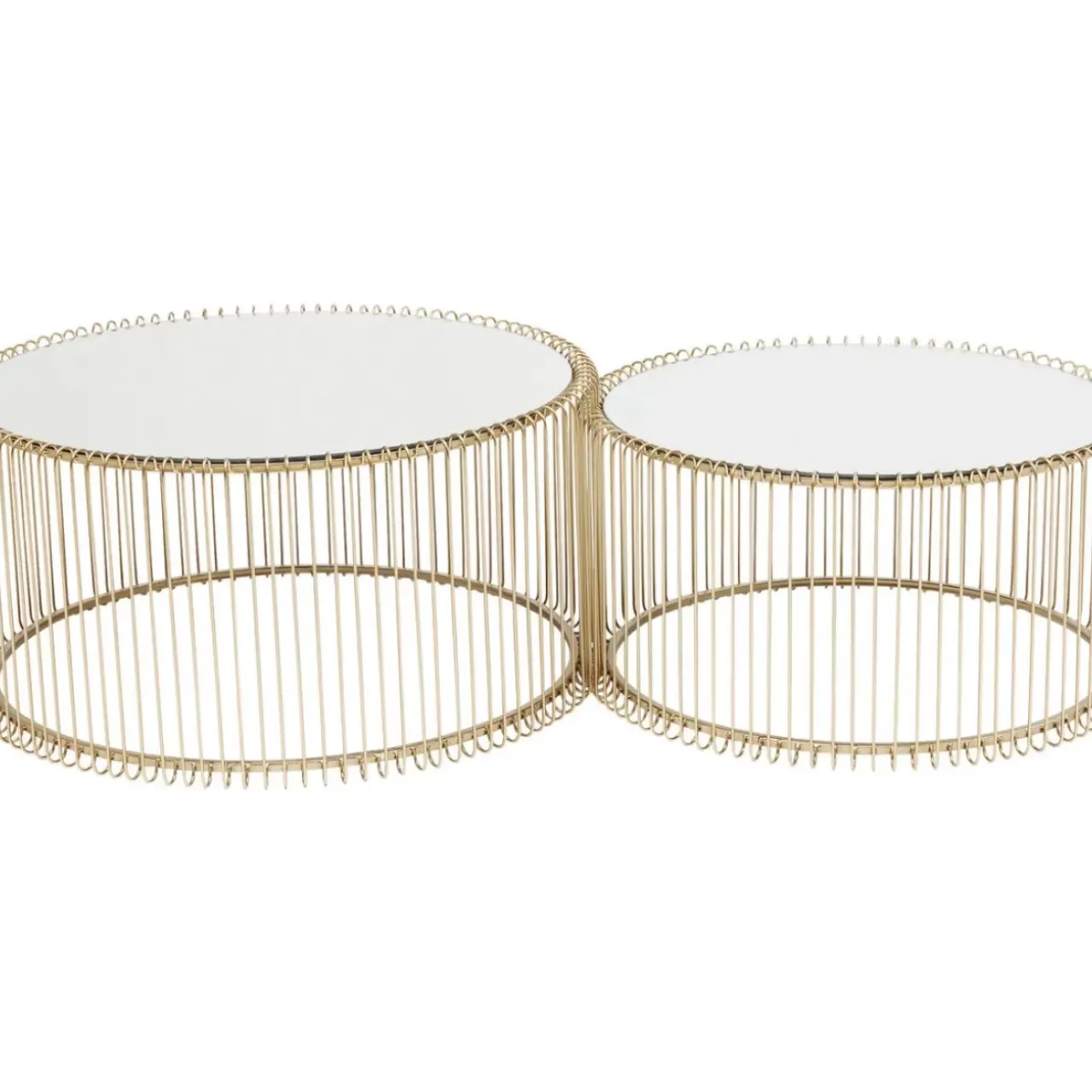Tische-KARE Design Couchtisch Wire Messing (2/Set)