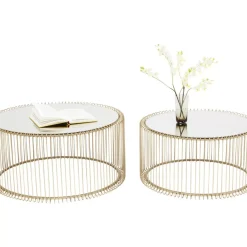 Tische-KARE Design Couchtisch Wire Messing (2/Set)